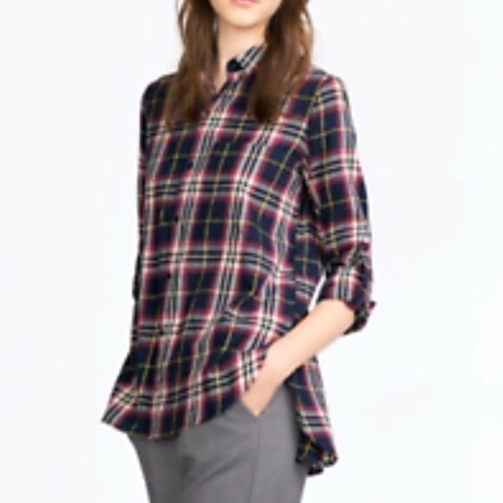Zara Plaid Button Down